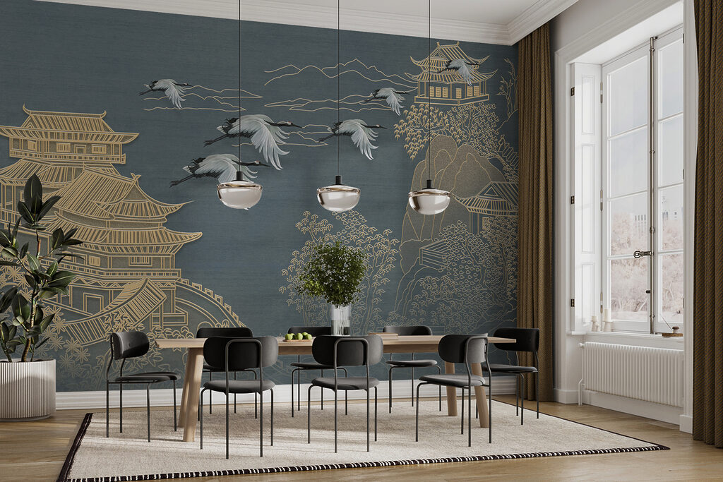 Kraanvogels tussen gouden pagoden — interieur 14