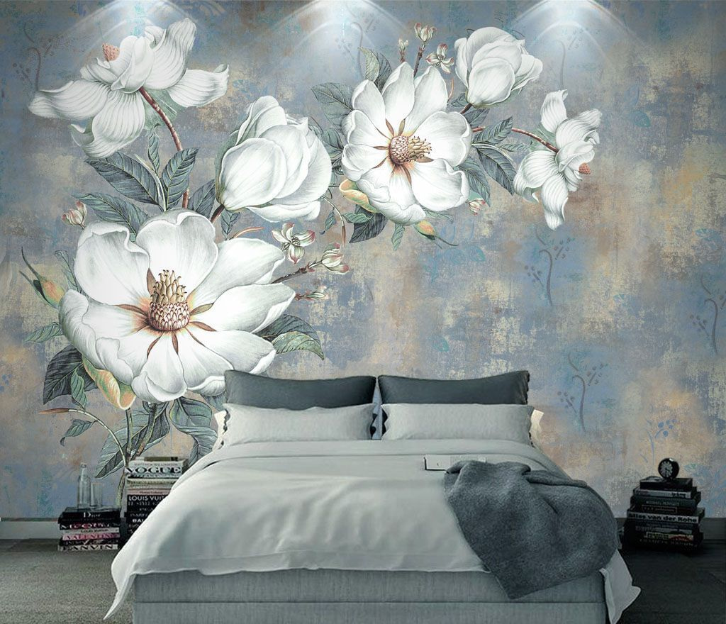Magnolia op oud blauw — interieur 1