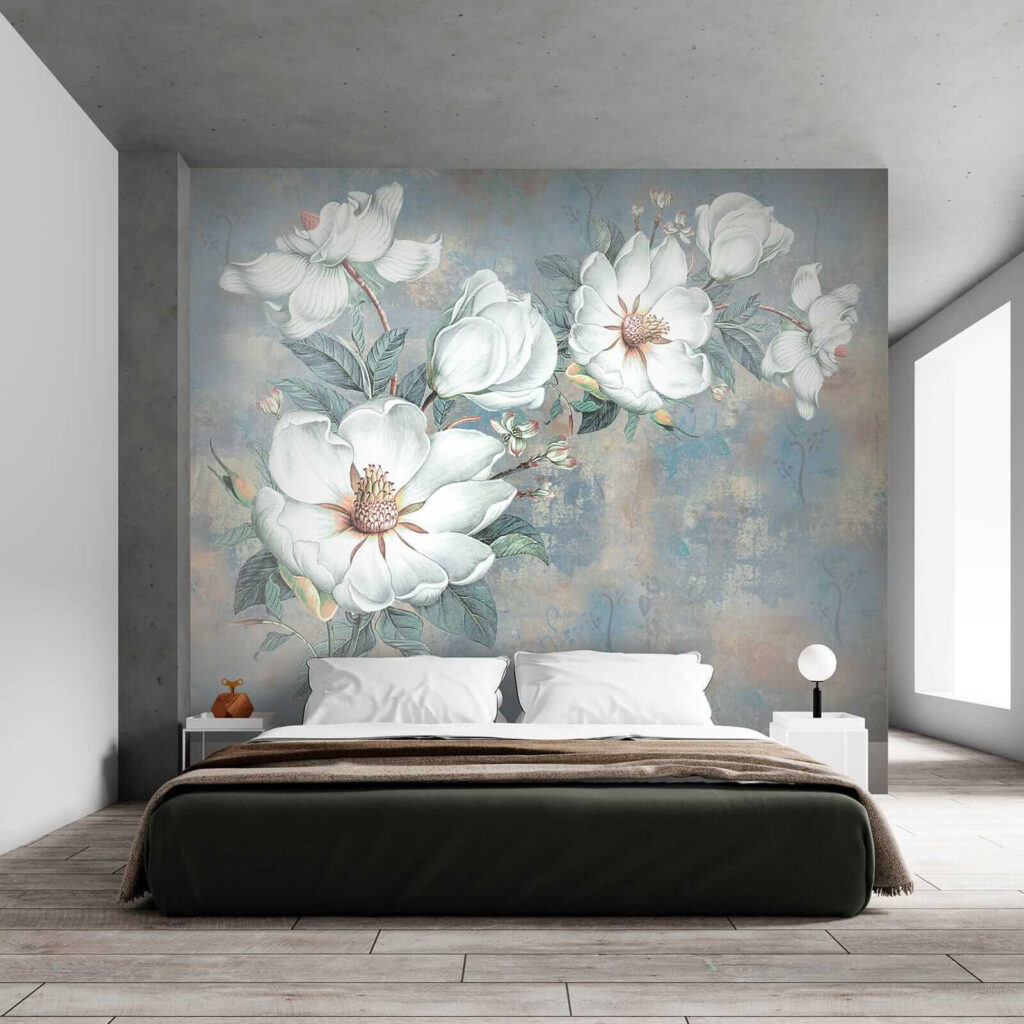 Magnolia op oud blauw — interieur 2