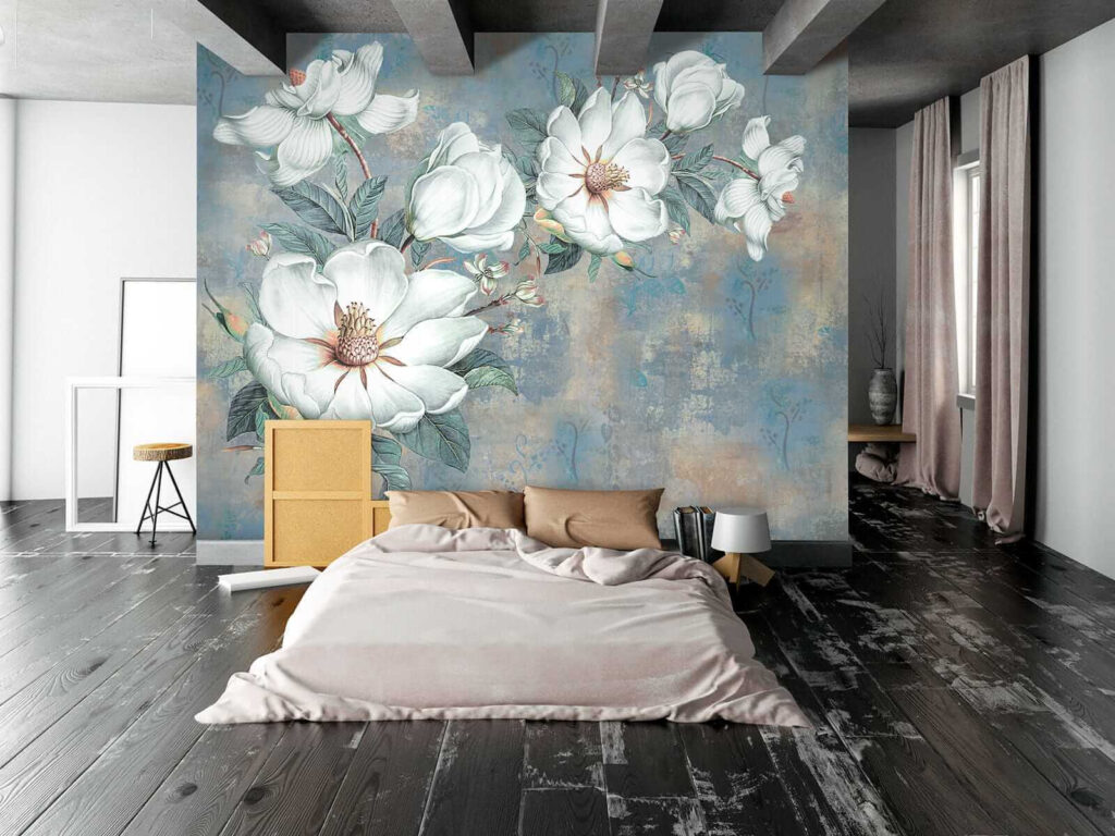 Magnolia op oud blauw — interieur 3