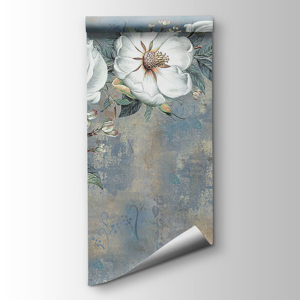 Magnolia op oud blauw — productweergave