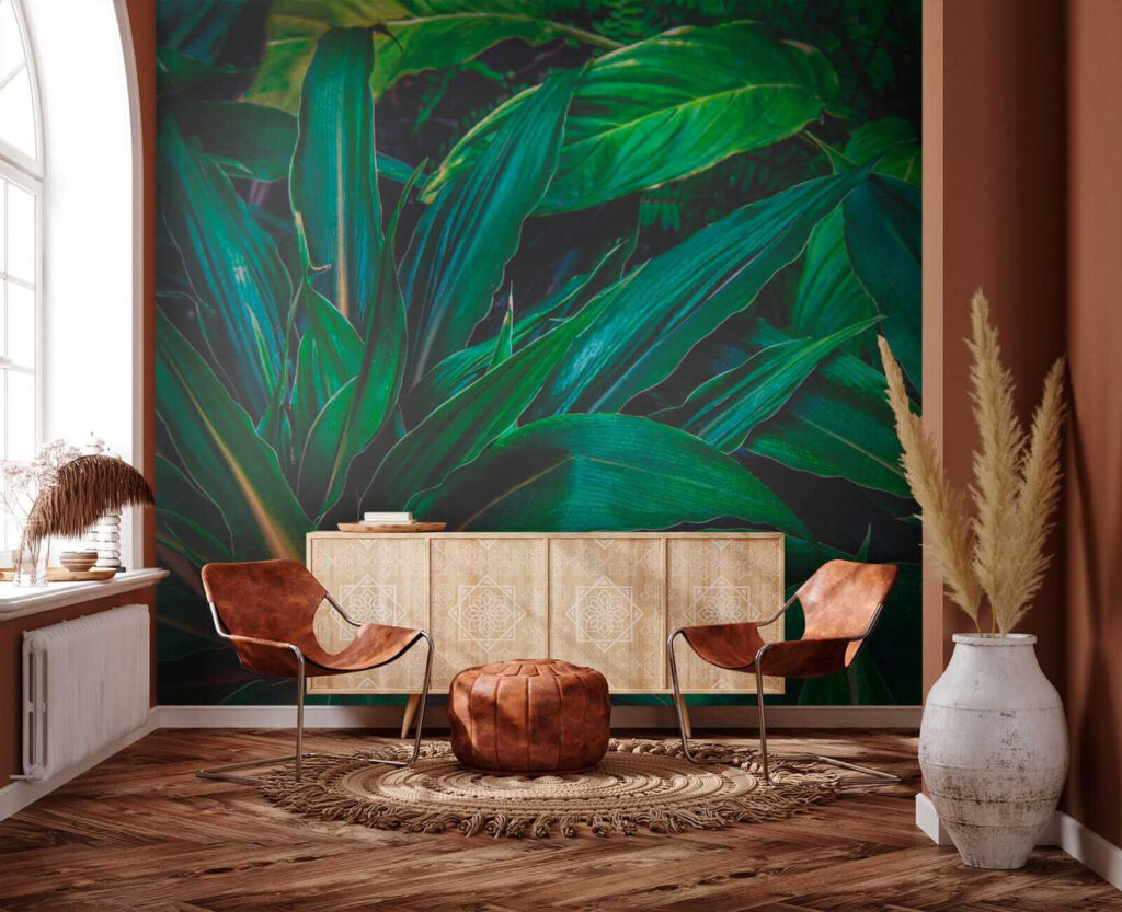 Diepgroene bladeren dicht opeen — interieur 8