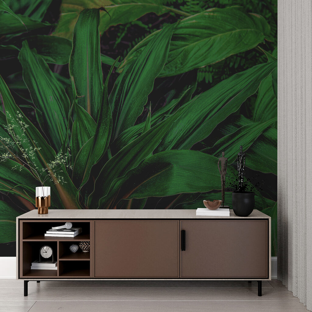 Diepgroene bladeren dicht opeen — interieur 11