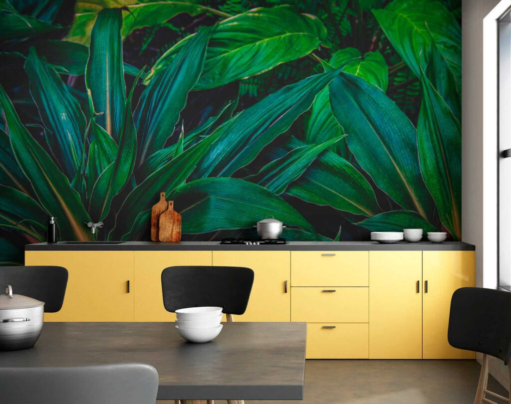 Diepgroene bladeren dicht opeen — interieur 9
