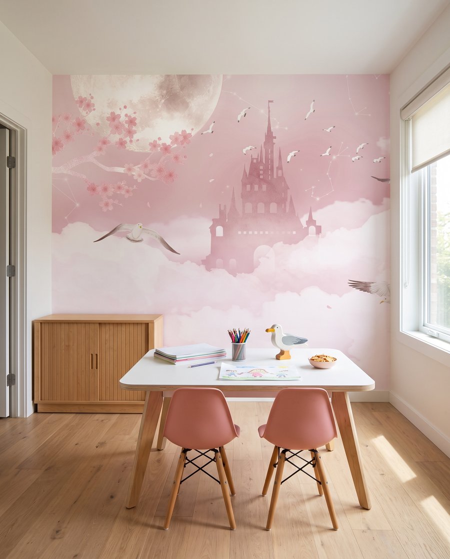 Kasteel tussen roze wolken — interieur 3