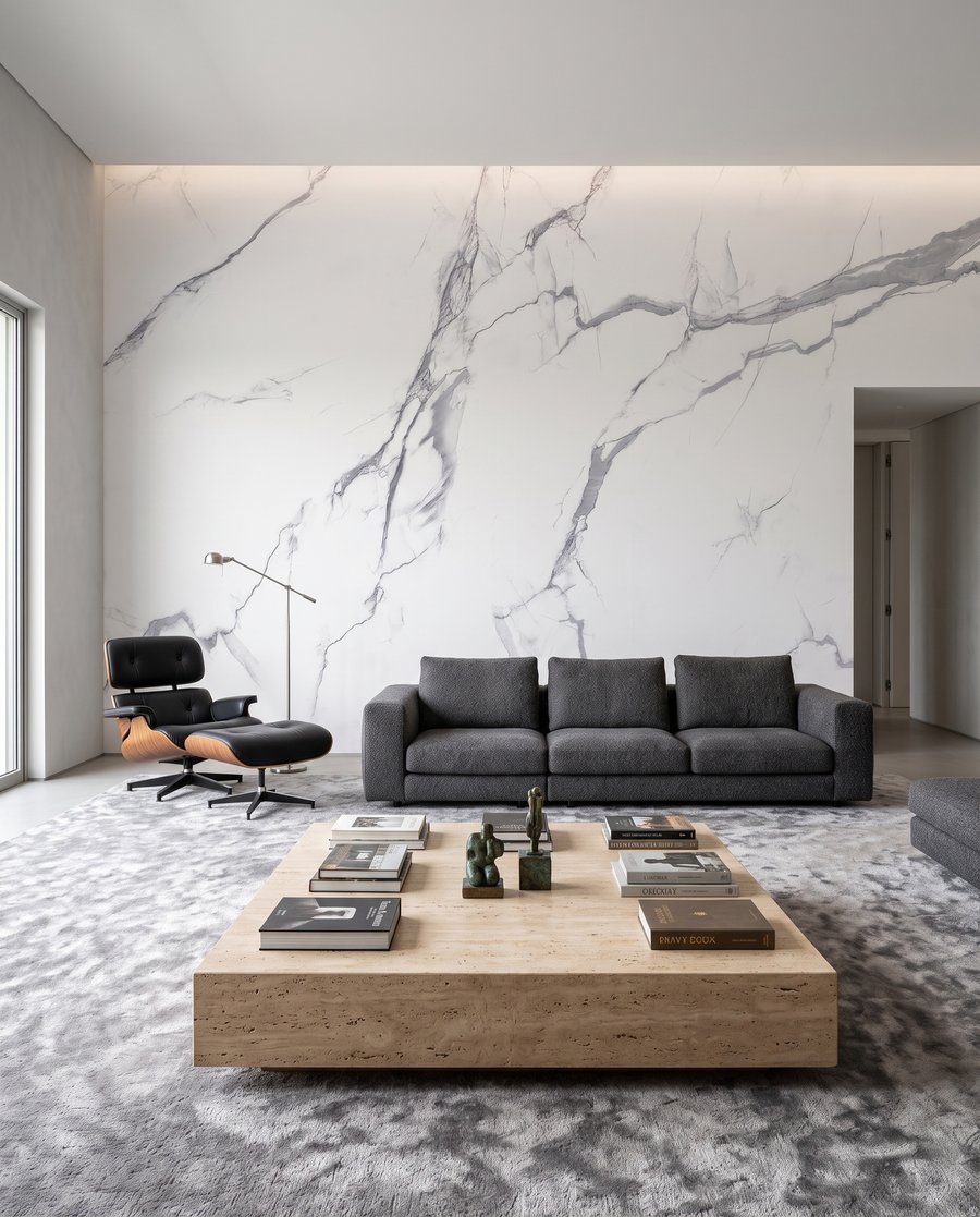 Vertakkende aders over kleur in een interieur