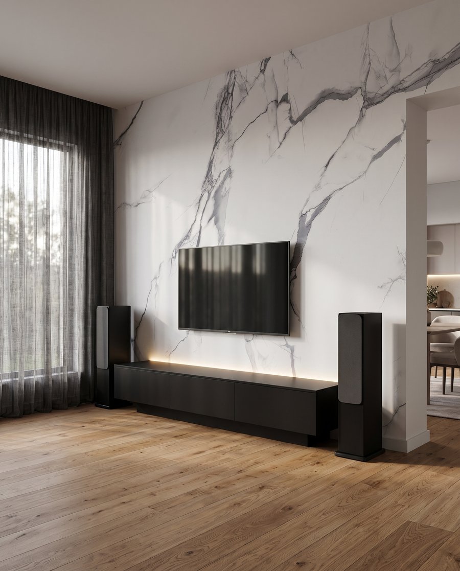 Vertakkende aders over kleur — interieur 3