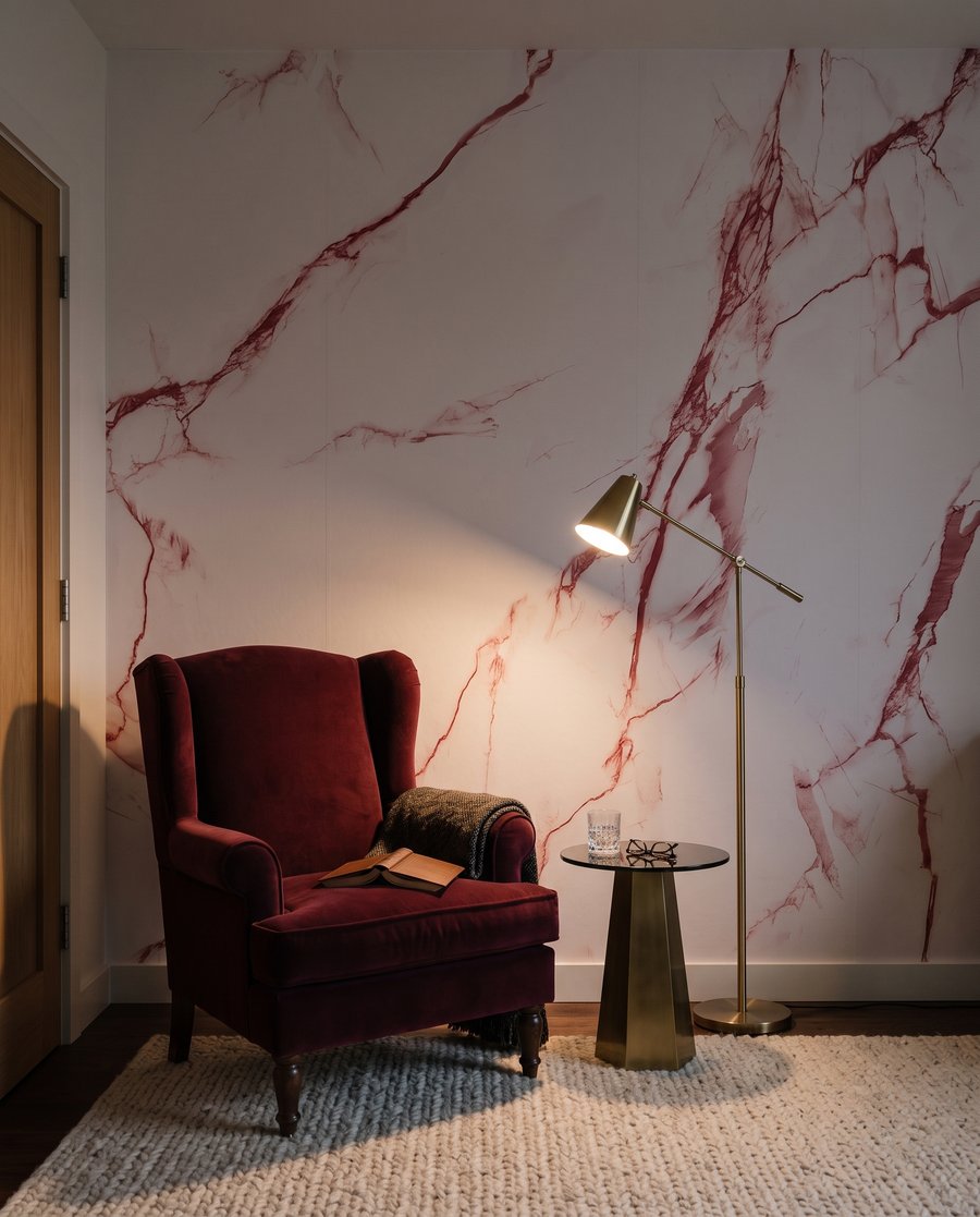 Vertakkende aders over kleur — interieur 4