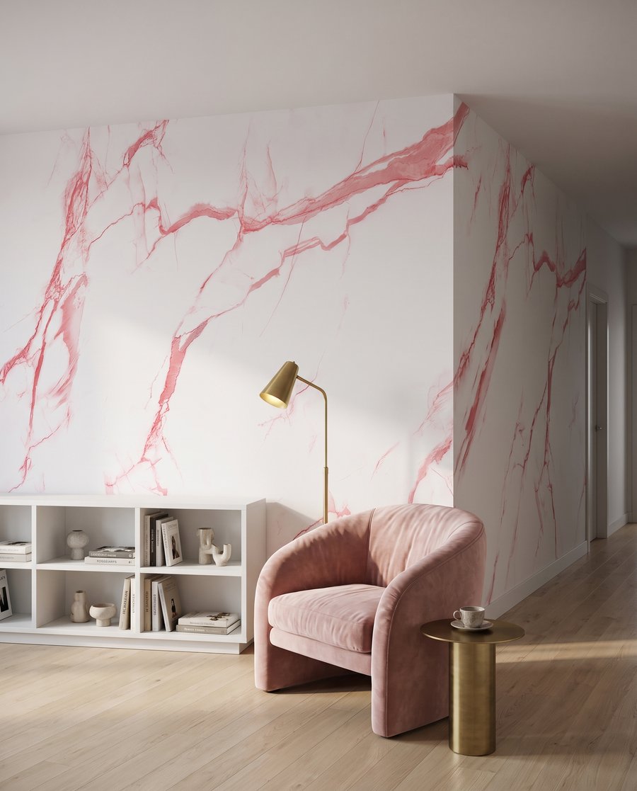 Vertakkende aders over kleur — interieur 1