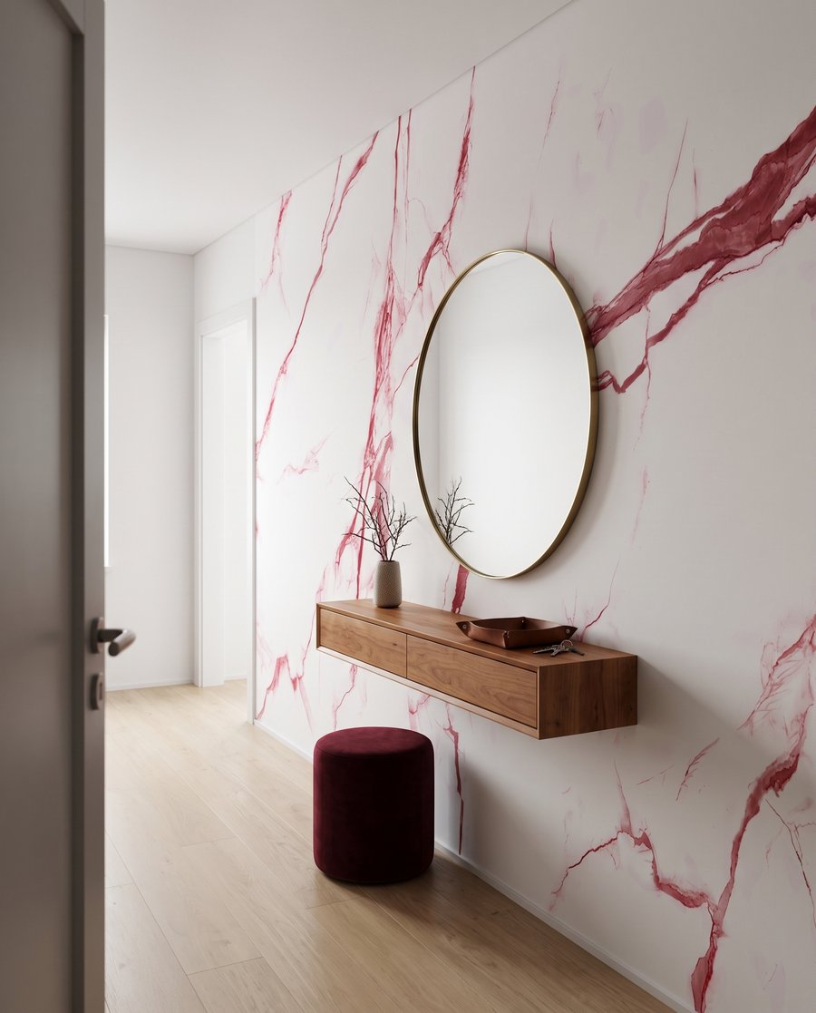 Vertakkende aders over kleur — interieur 5