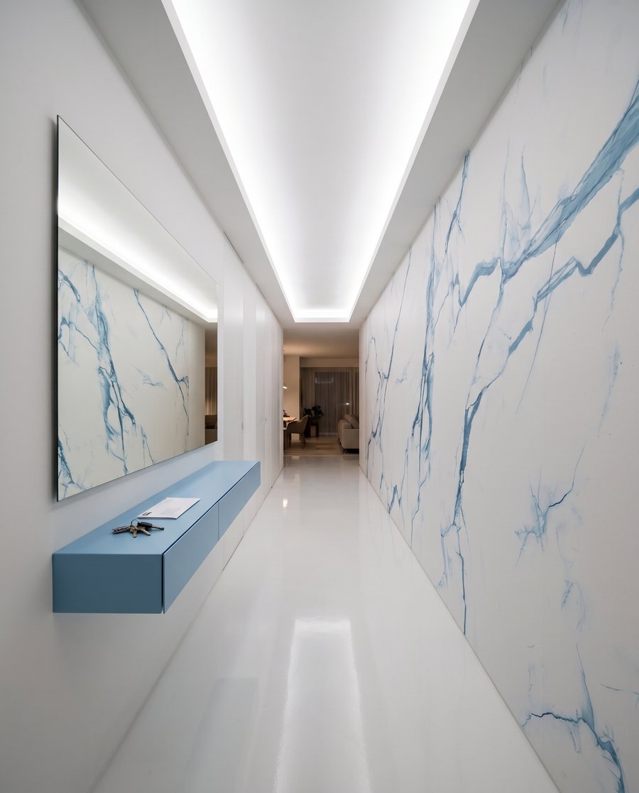 Vertakkende aders over kleur — interieur 4