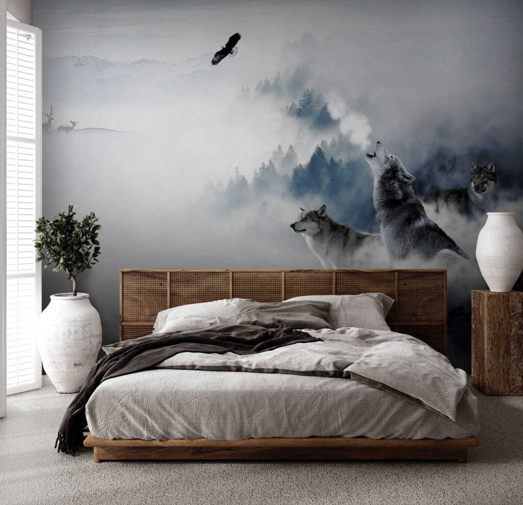 Huilende wolf in de sneeuw — interieur 7