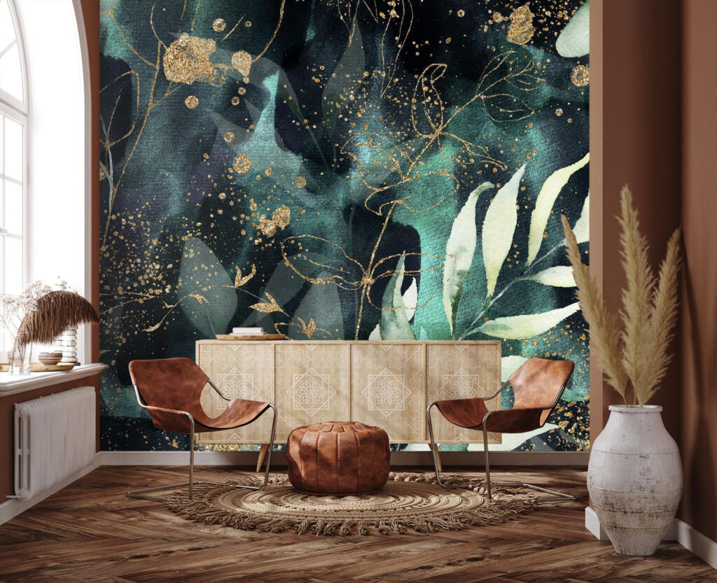 Elegant blad met een vleugje glans in een interieur
