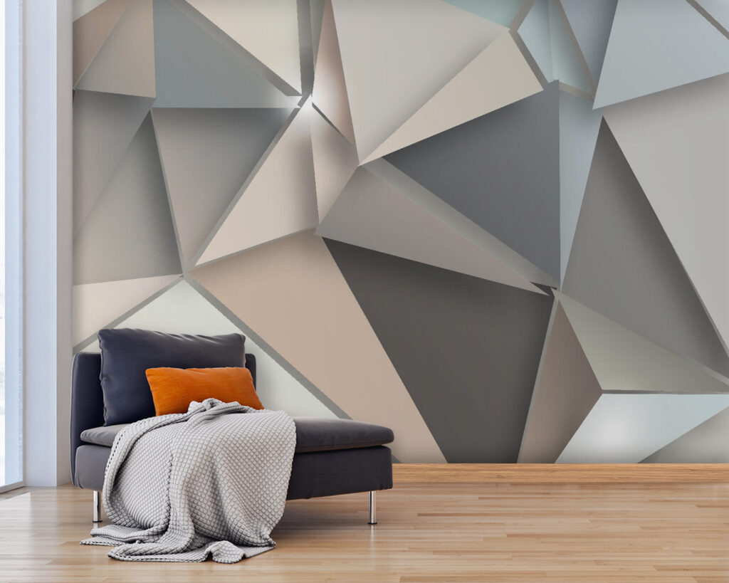 Spitse facetten in grijstonen — interieur 3