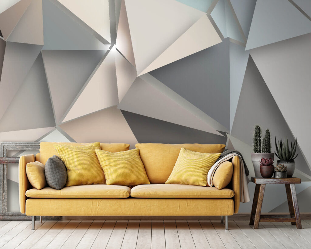 Spitse facetten in grijstonen — interieur 4