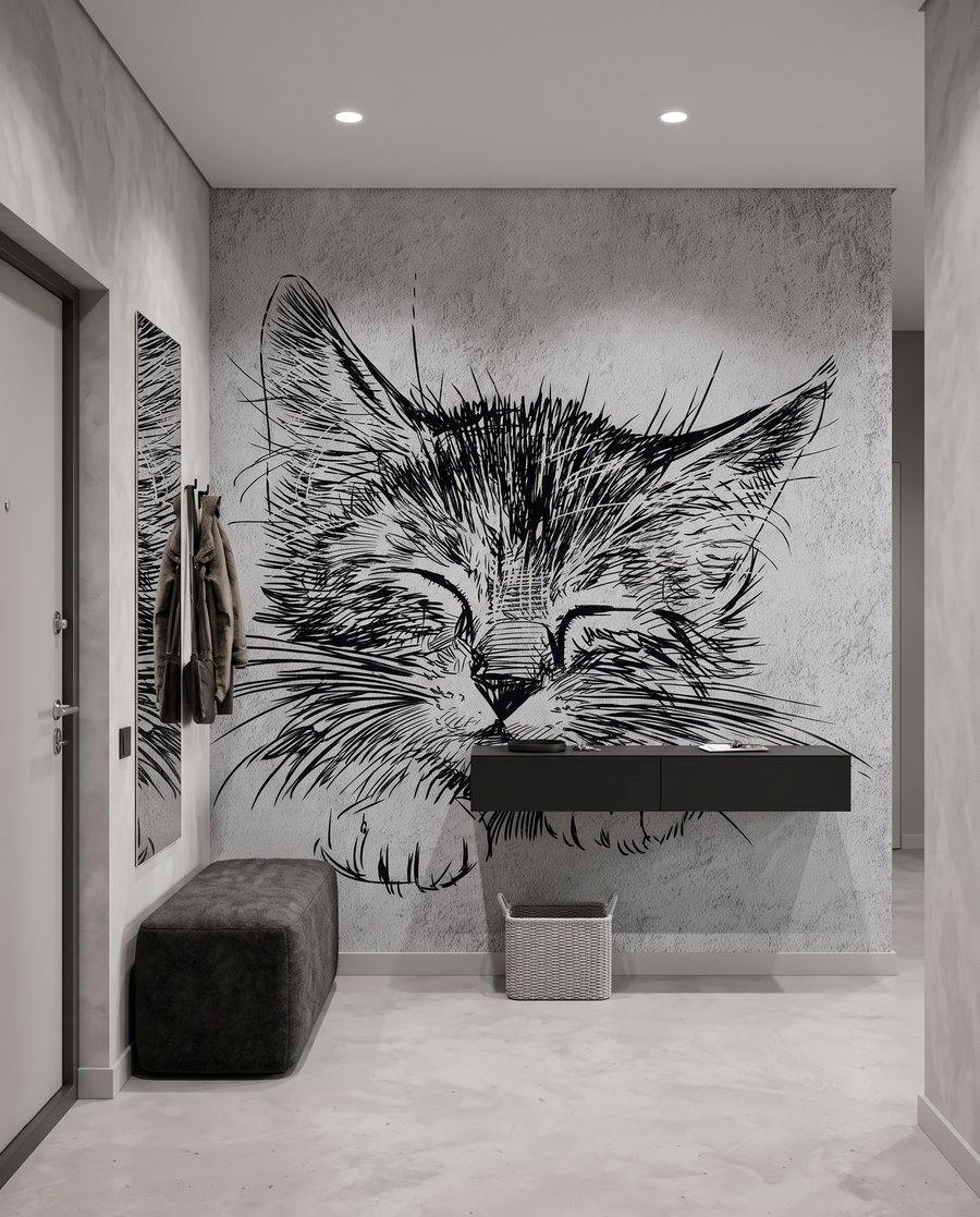 Een slaperig kattenkopje — interieur 4