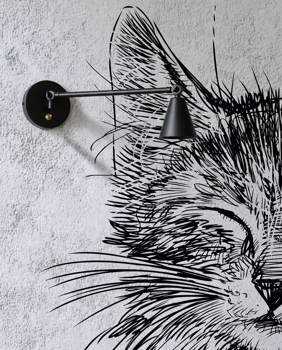Een slaperig kattenkopje — detail