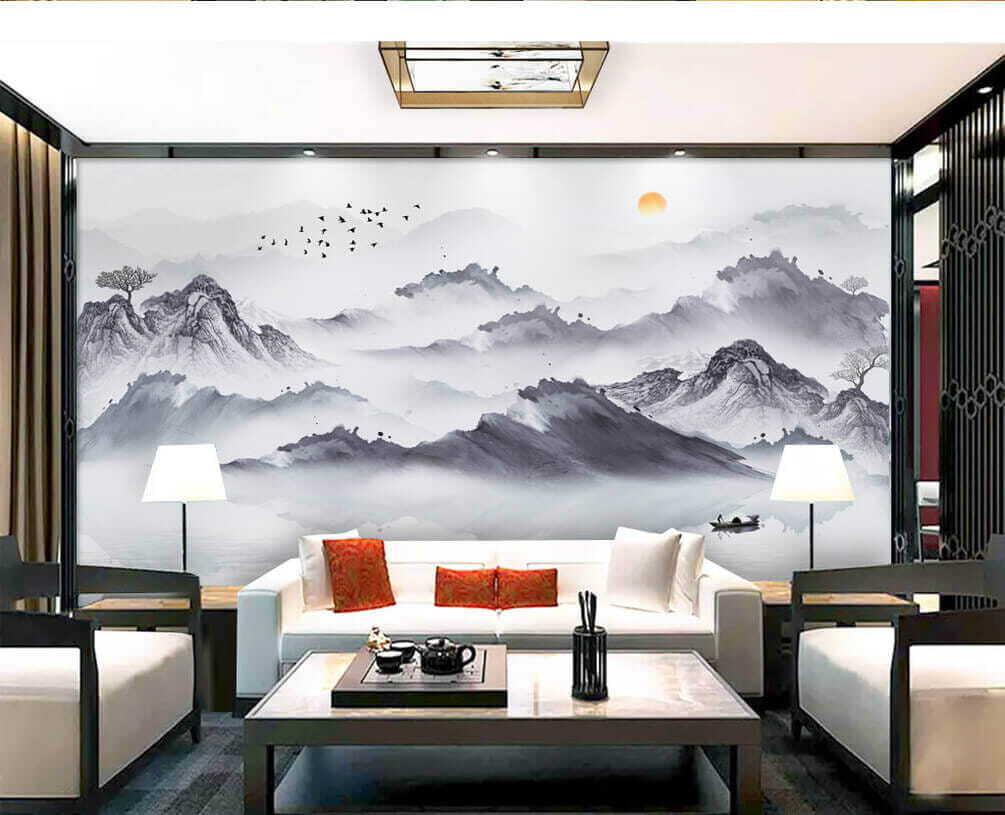 Bootje tussen grijze bergspiegels — interieur 2