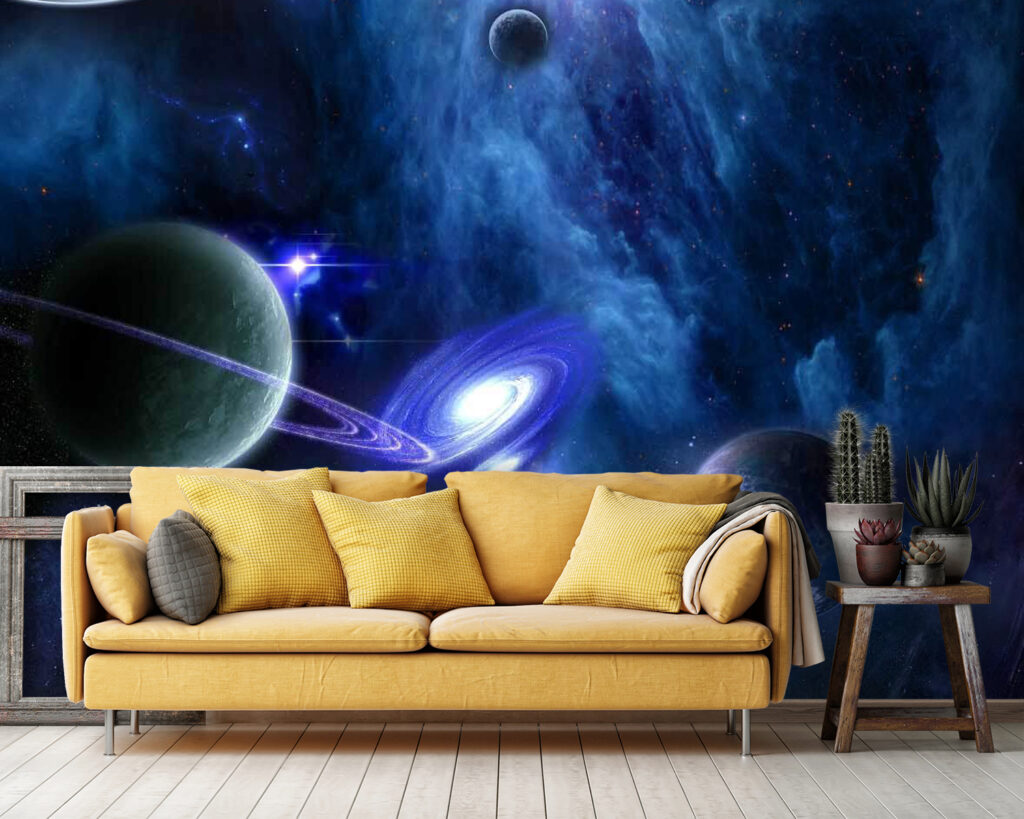 Planeten in de ruimte met planeten en sterren — interieur 2