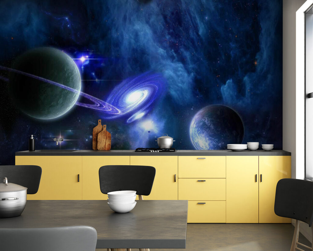 Planeten in de ruimte met planeten en sterren — interieur 3
