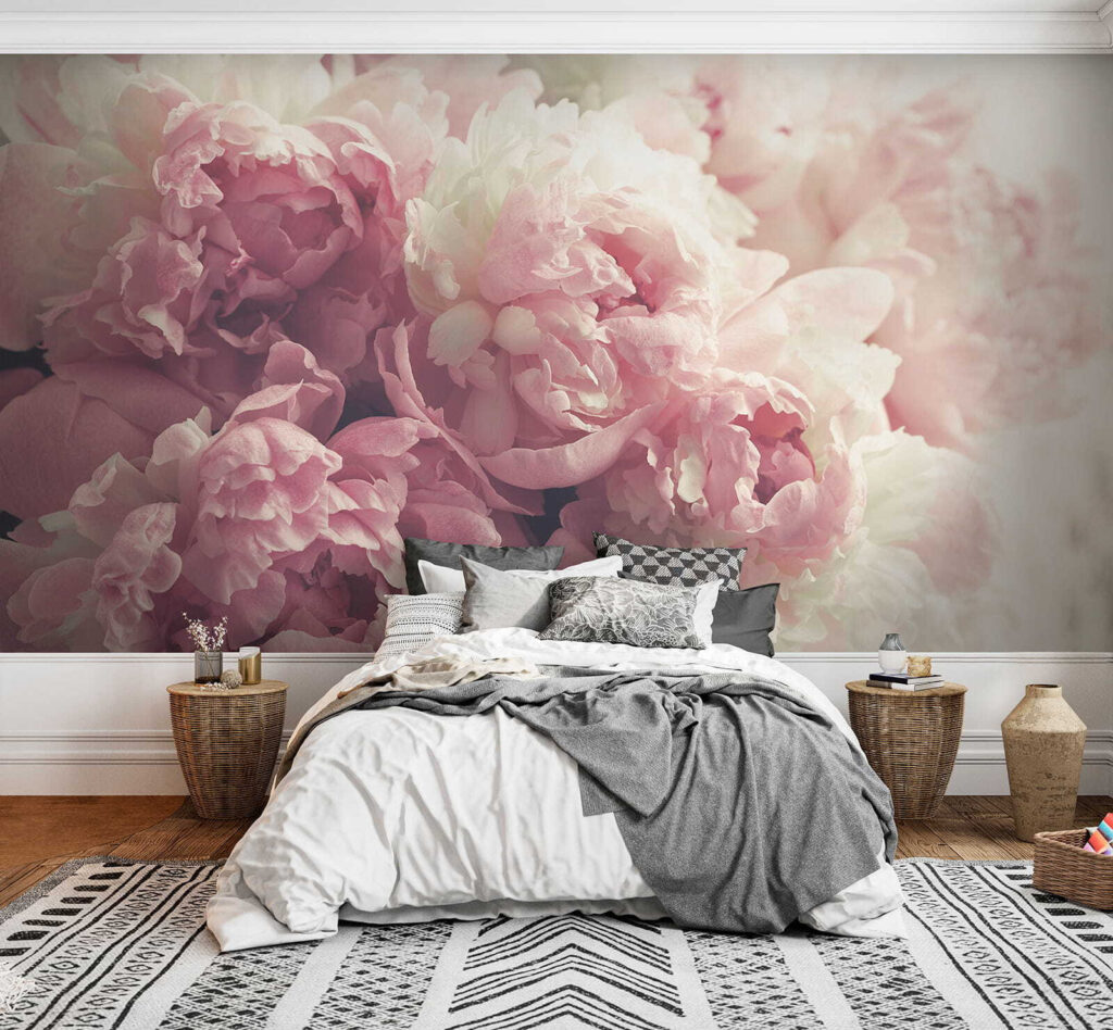 Pioenrozen in zachte belichting — interieur 3