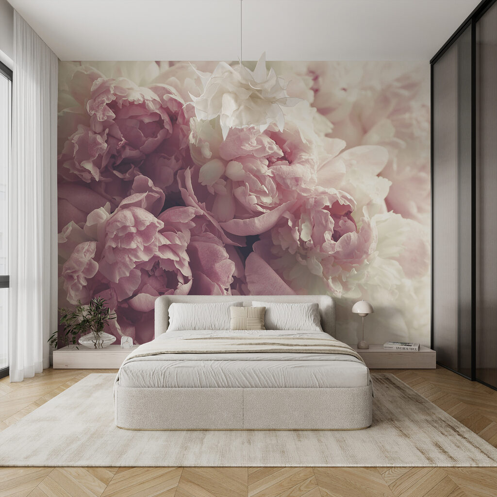 Pioenrozen in zachte belichting — interieur 10