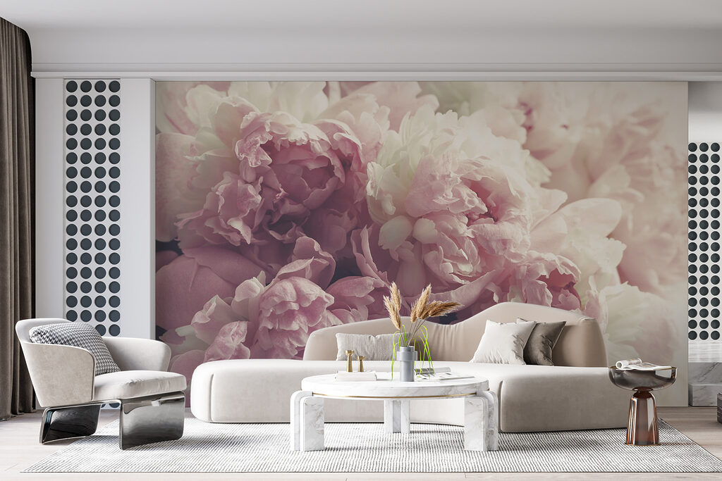 Pioenrozen in zachte belichting — interieur 11