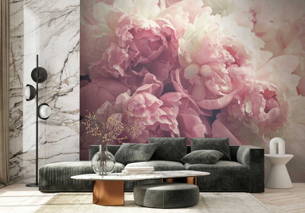 Pioenrozen in zachte belichting — interieur 7