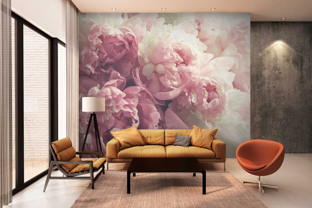 Pioenrozen in zachte belichting — interieur 8