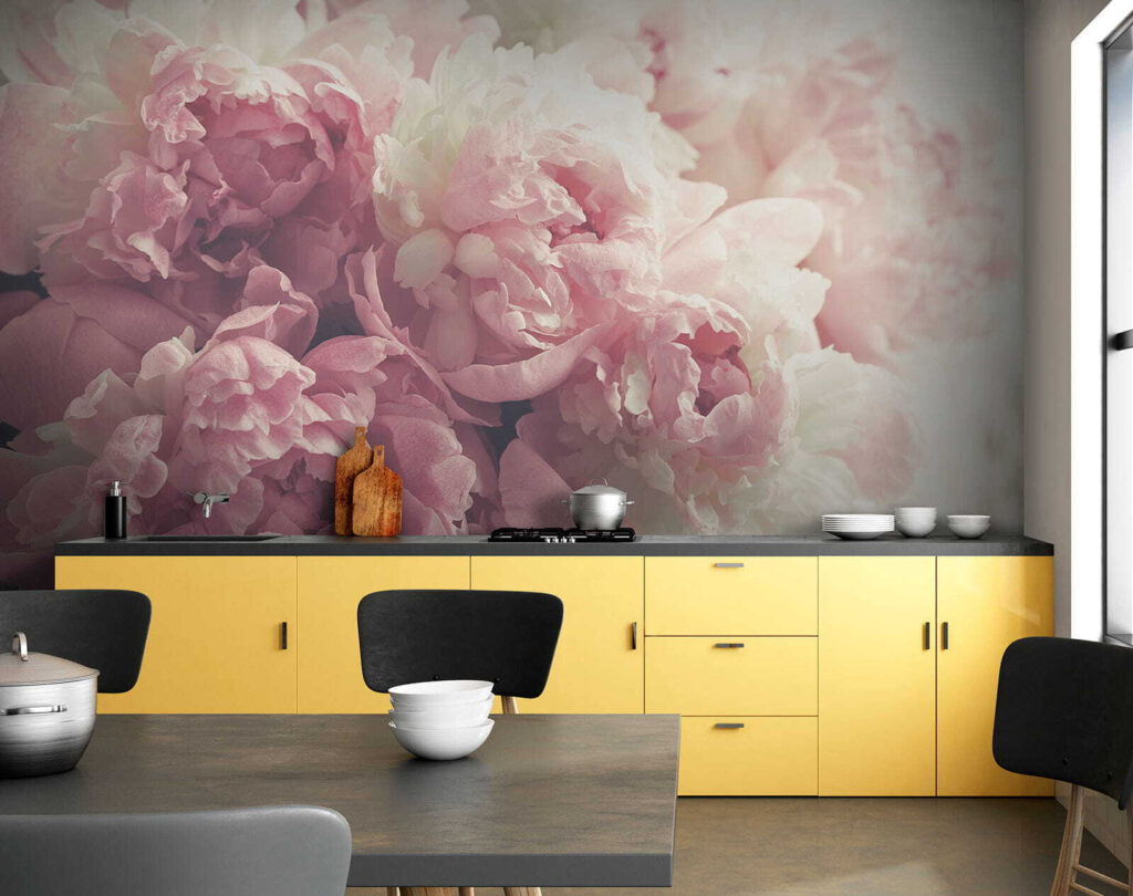 Pioenrozen in zachte belichting — interieur 9
