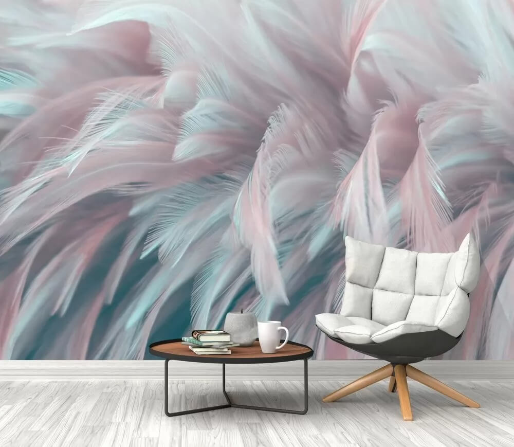 Delicate veren in zachte kleuren — interieur 1