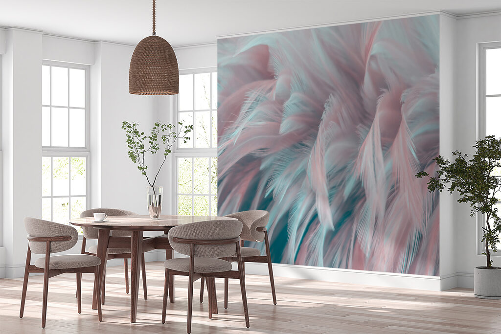 Delicate veren in zachte kleuren — interieur 8