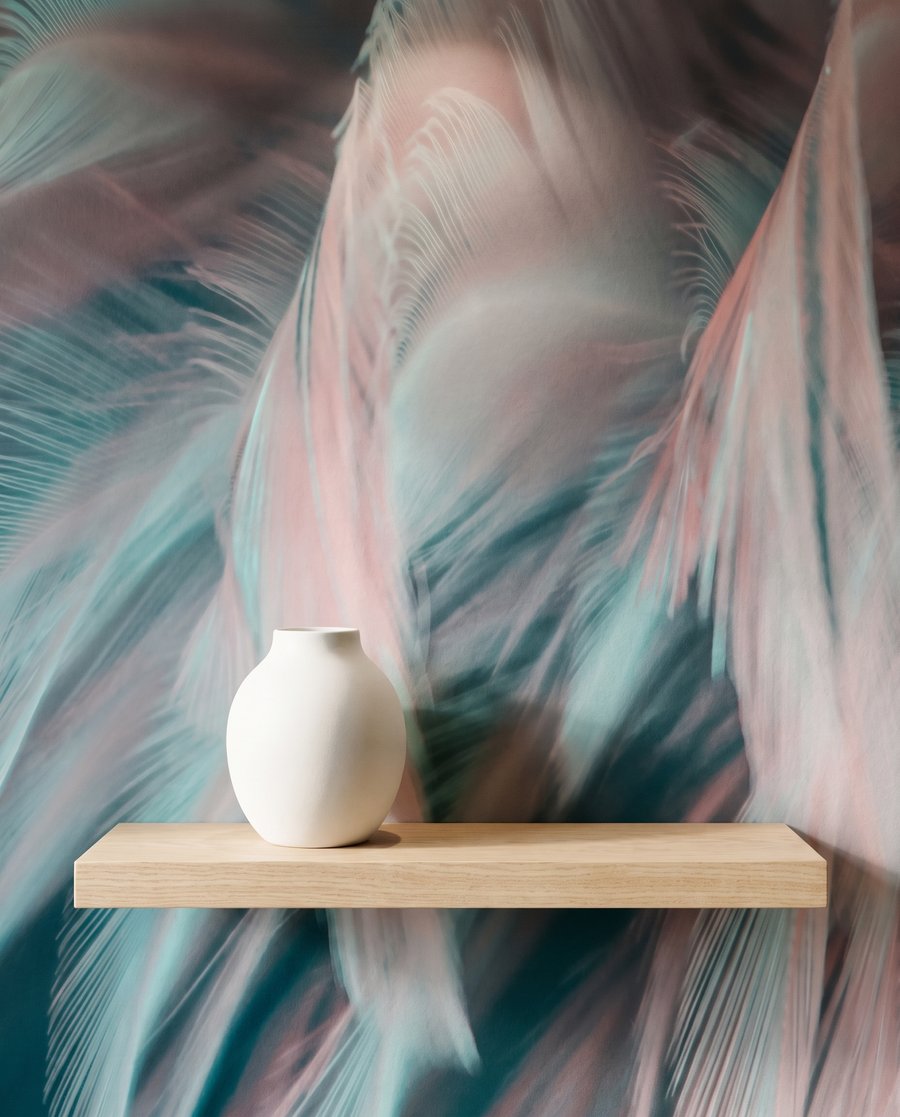Veren in roze turkoois — detail