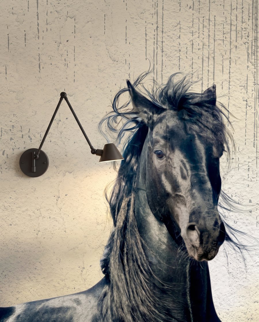 Paarden in het licht — detail