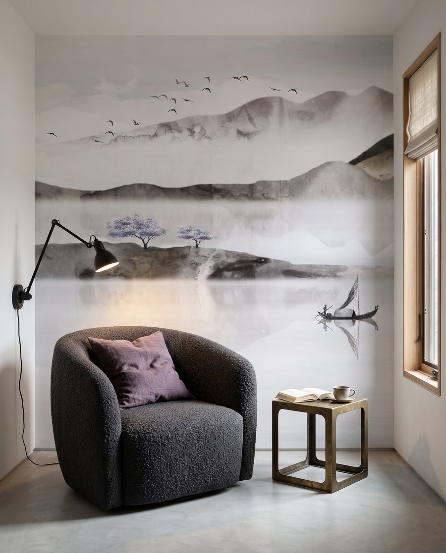 Spiegeling tussen bleke bergen — interieur 2