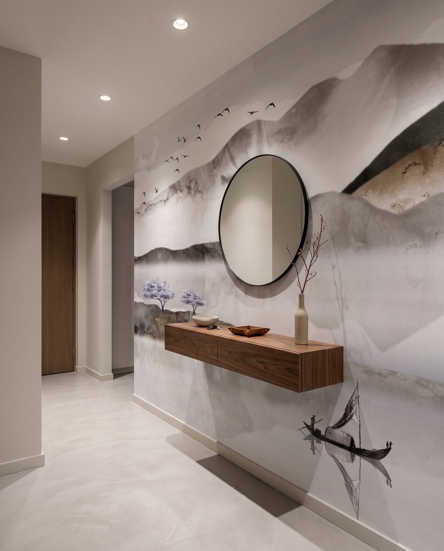 Spiegeling tussen bleke bergen — interieur 3