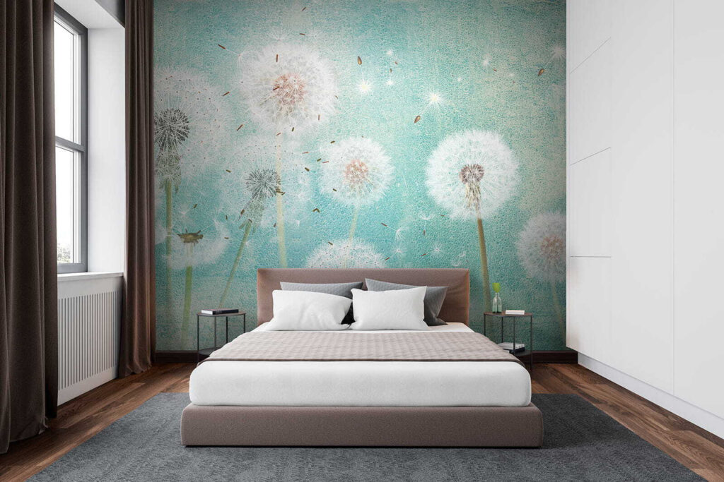 Groep paardenbloemen in de lucht — interieur 2