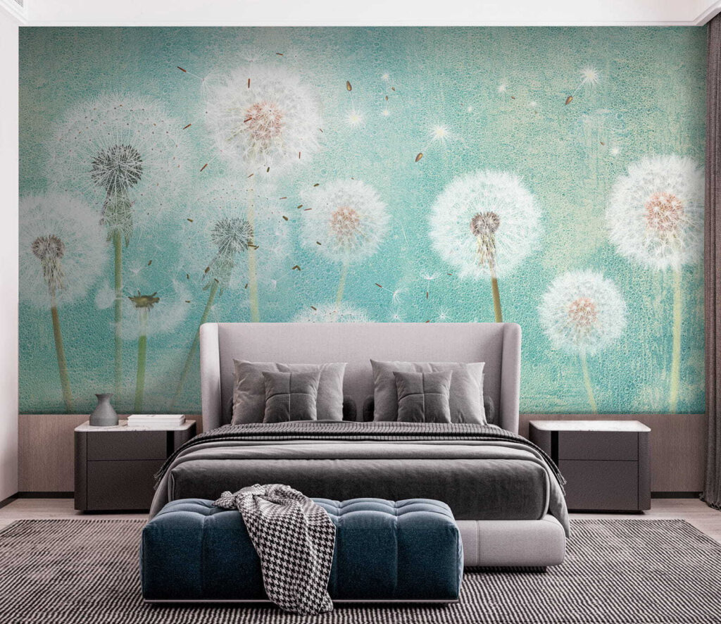 Groep paardenbloemen in de lucht — interieur 4