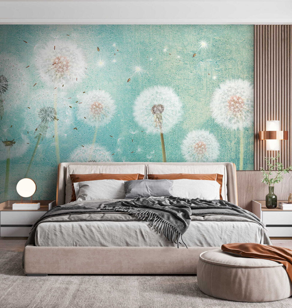 Groep paardenbloemen in de lucht — interieur 5