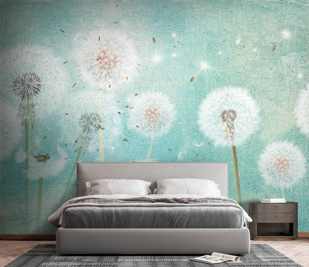 Groep paardenbloemen in de lucht — interieur 6
