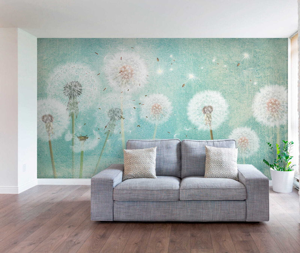 Groep paardenbloemen in de lucht — interieur 7