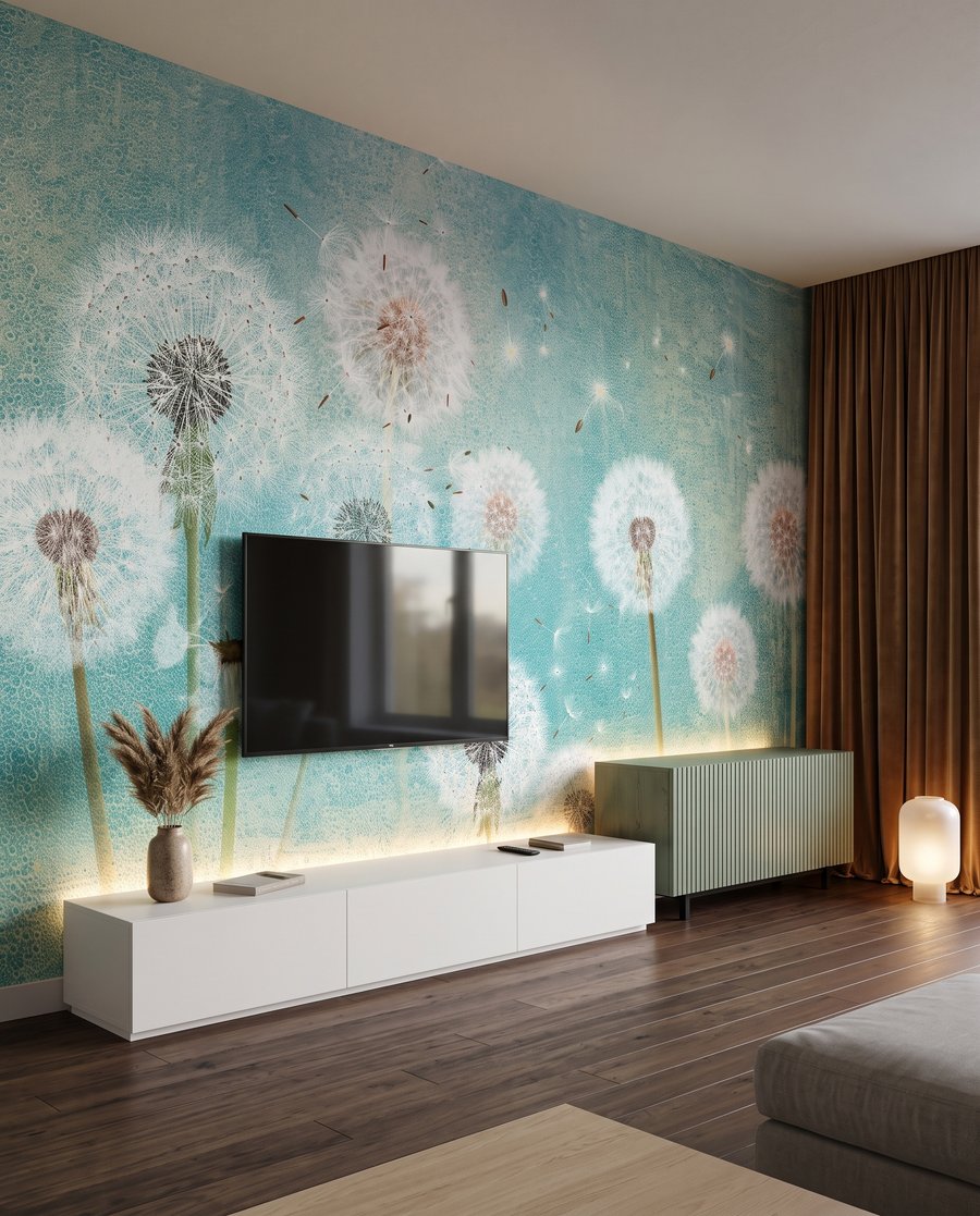 Pluisbollen tegen watergroen — interieur 4
