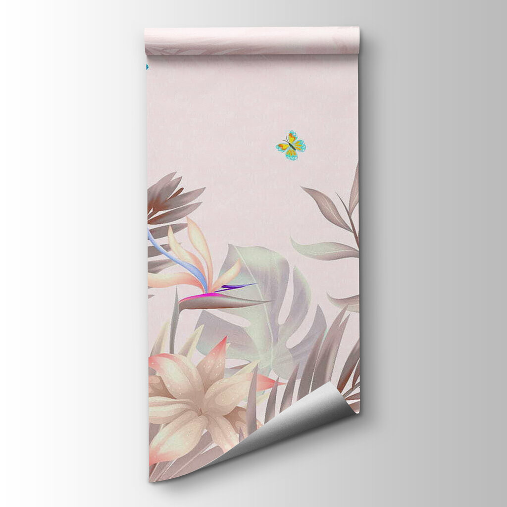 Flamingo's tussen zacht blad — productweergave
