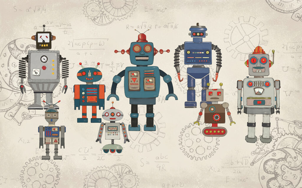 Robots op oude bouwtekeningen — volledig ontwerp