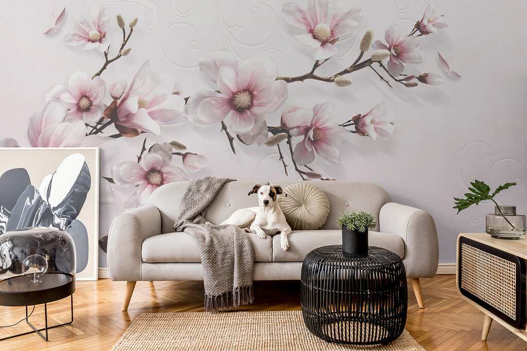 Magnolia op sierlijk roze — interieur 11