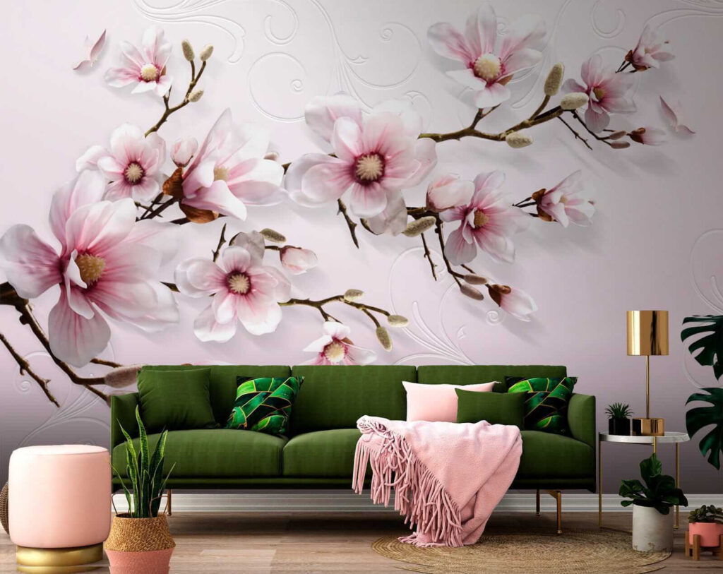 Magnolia op sierlijk roze — interieur 6