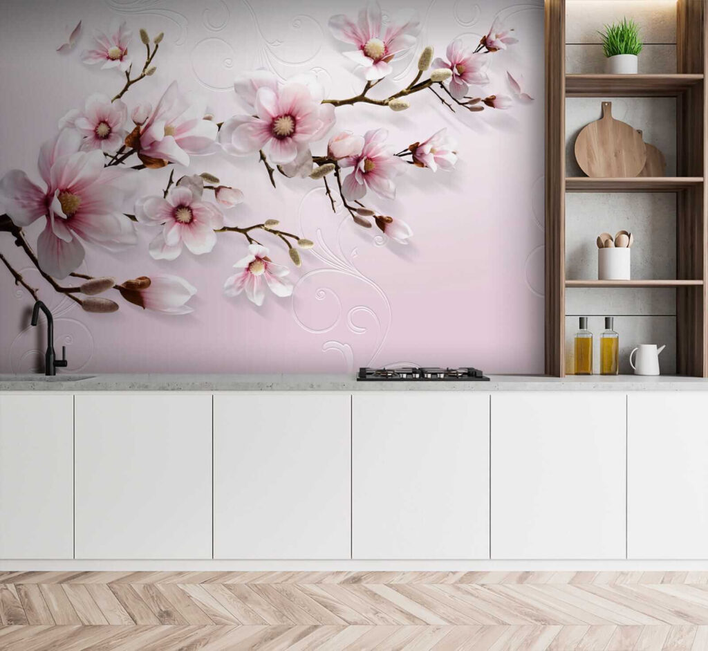 Magnolia op sierlijk roze — interieur 8