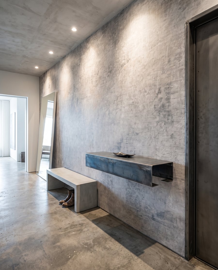 Verweerde verf in kleurwolken — interieur 6