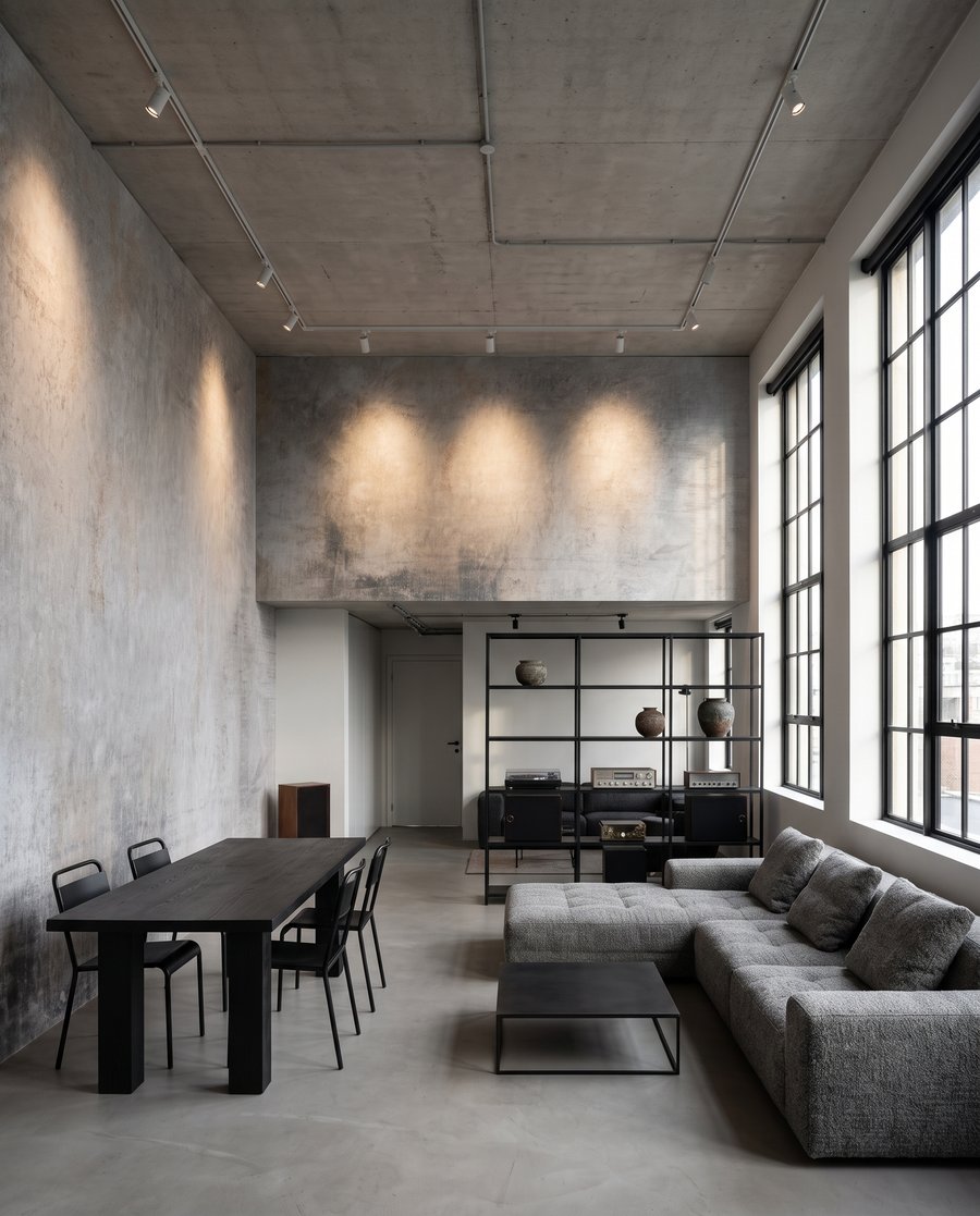 Verweerde verf in kleurwolken — interieur 8