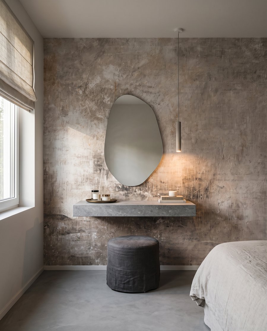 Verweerde verf in kleurwolken — interieur 3